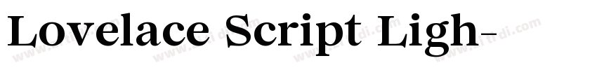 Lovelace Script Ligh字体转换